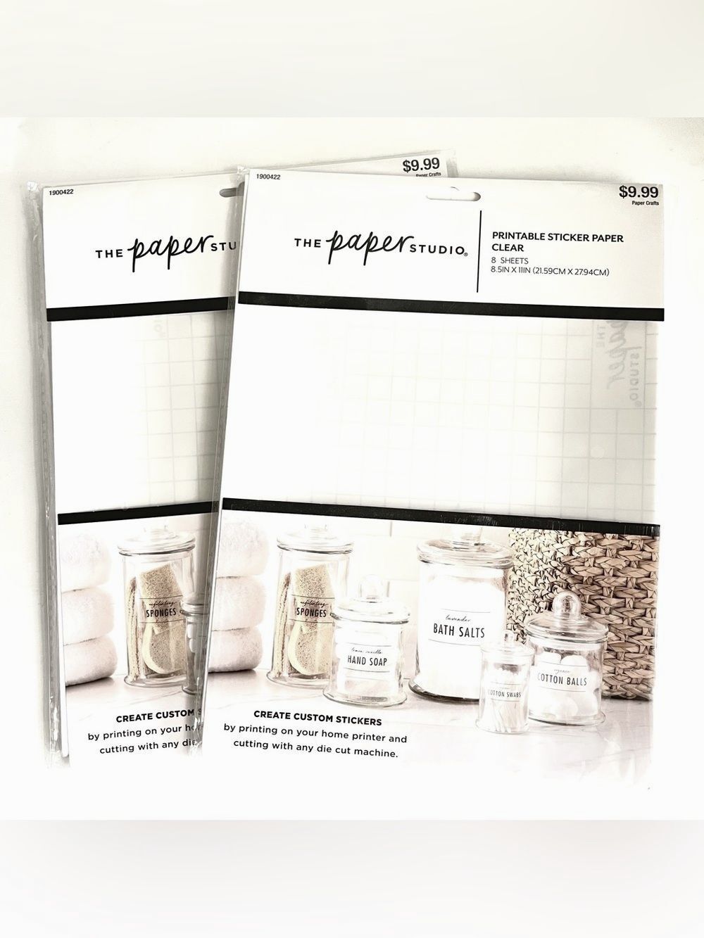 The paper Stuido Printable sticker paper clear x2 16sheets